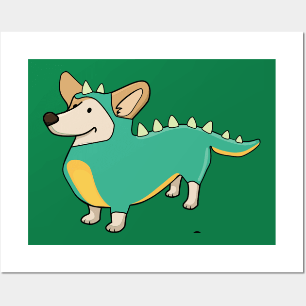 Corgisaurus Wall Art by Wanderingangel